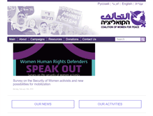 Tablet Screenshot of coalitionofwomen.org